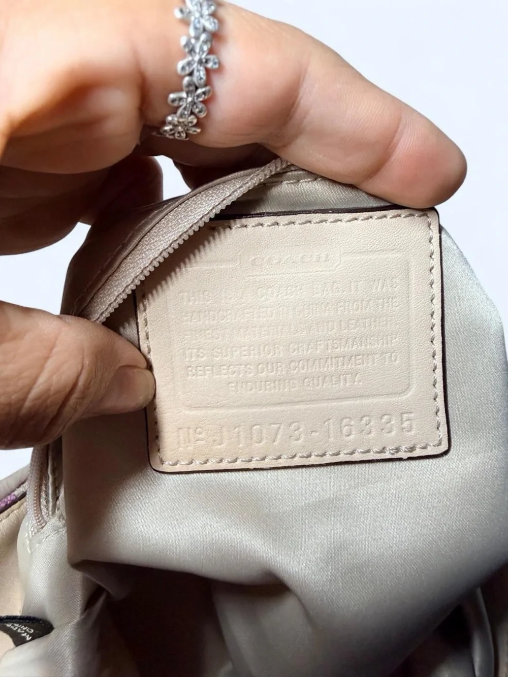 Coach Pink and Beige Signature C Hobo with Gold Hardware
